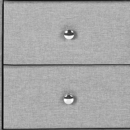 21" Gray Wood Two Drawer Nightstand HomeRoots