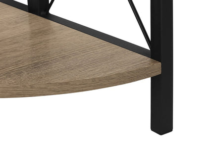 59" Taupe Metal Corner Bookcase HomeRoots