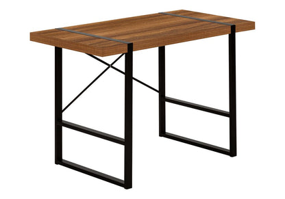 49" Brown and Black Computer Desk HomeRoots