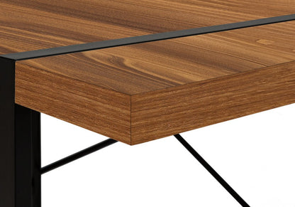 49" Brown and Black Computer Desk HomeRoots