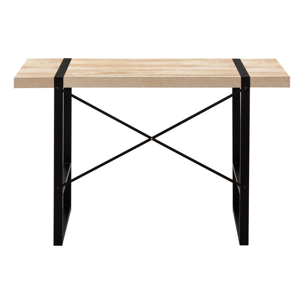 49" Natural and Black Computer Desk HomeRoots