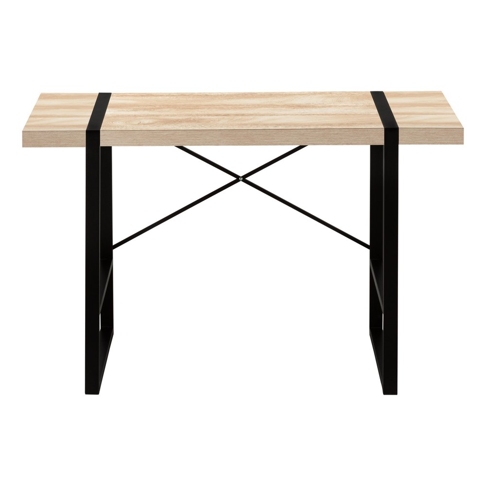 49" Natural and Black Computer Desk HomeRoots