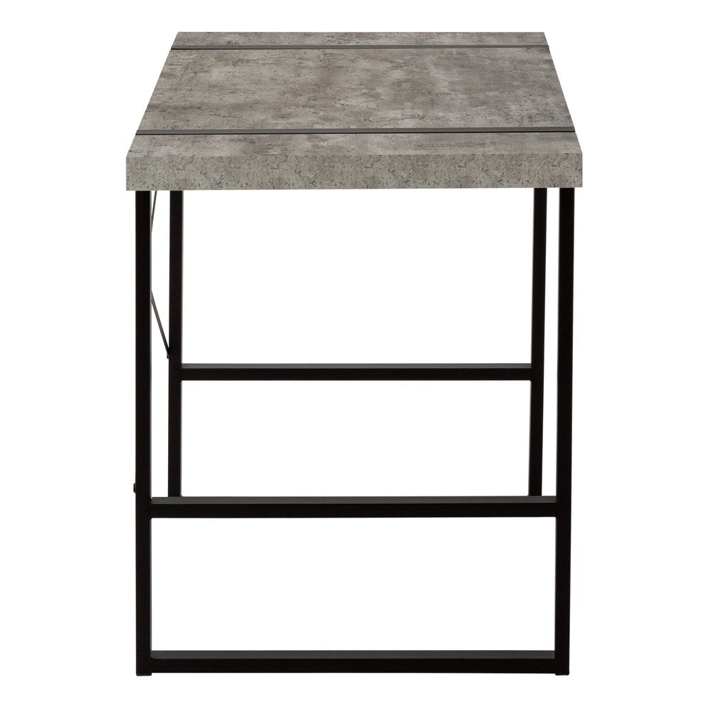 49" Gray and Black Computer Desk HomeRoots