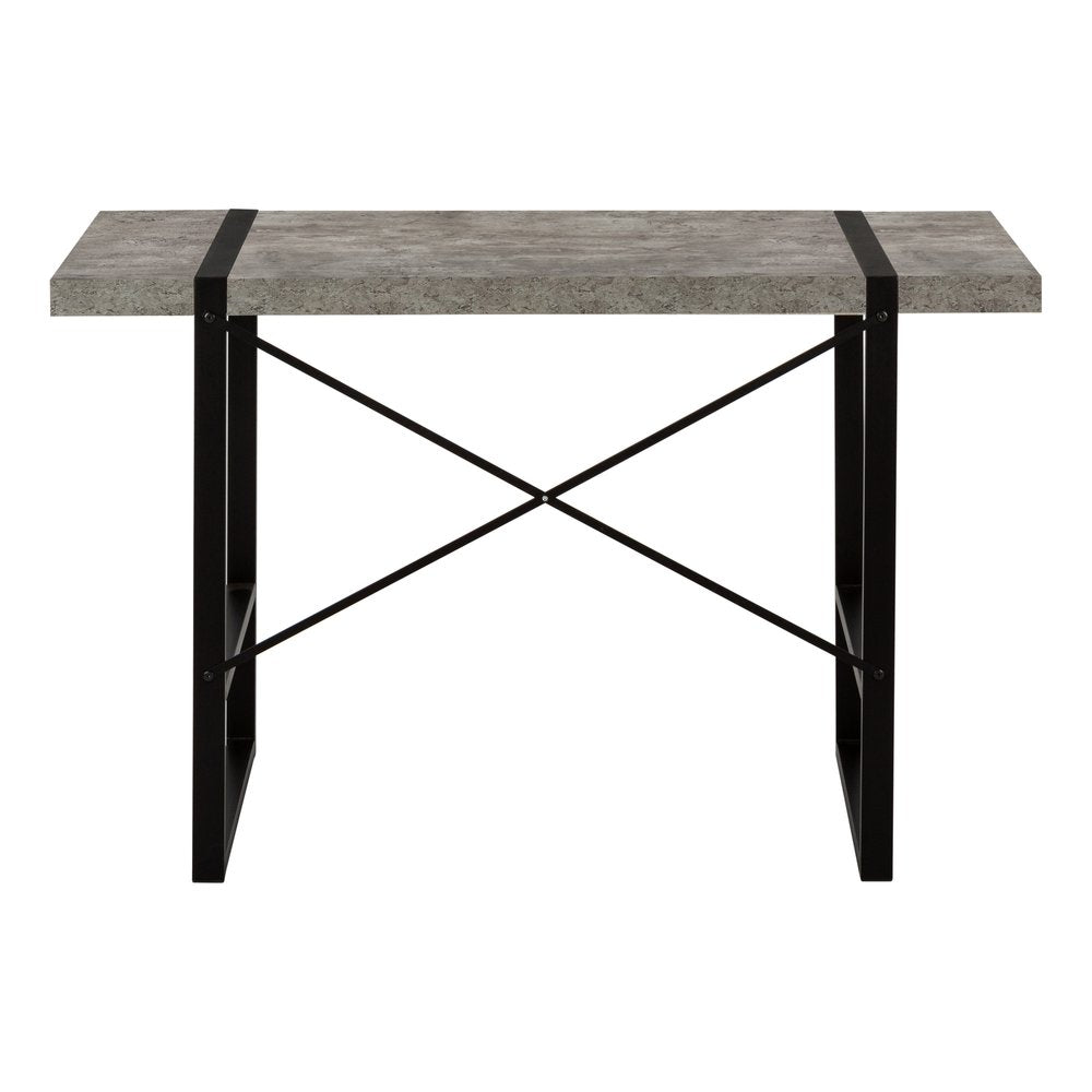 49" Gray and Black Computer Desk HomeRoots