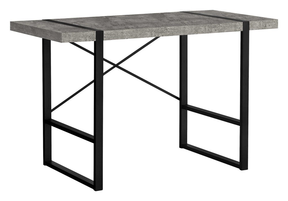 49" Gray and Black Computer Desk HomeRoots