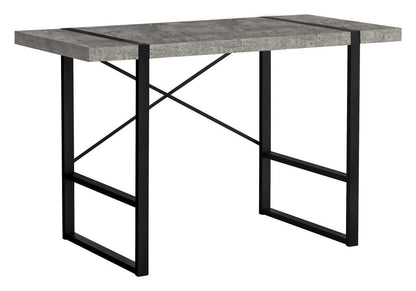 49" Gray and Black Computer Desk HomeRoots