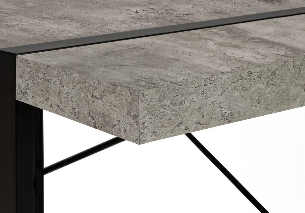 49" Gray and Black Computer Desk HomeRoots