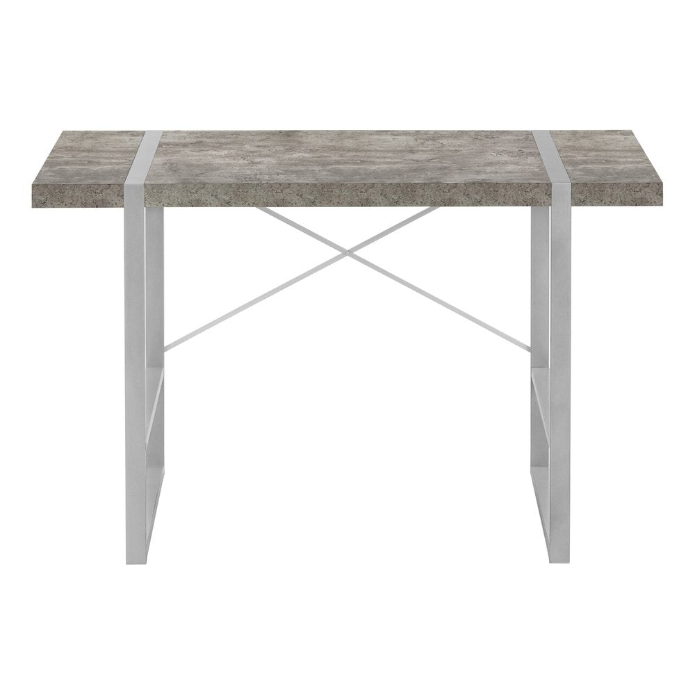 49" Gray and Silver Computer Desk HomeRoots