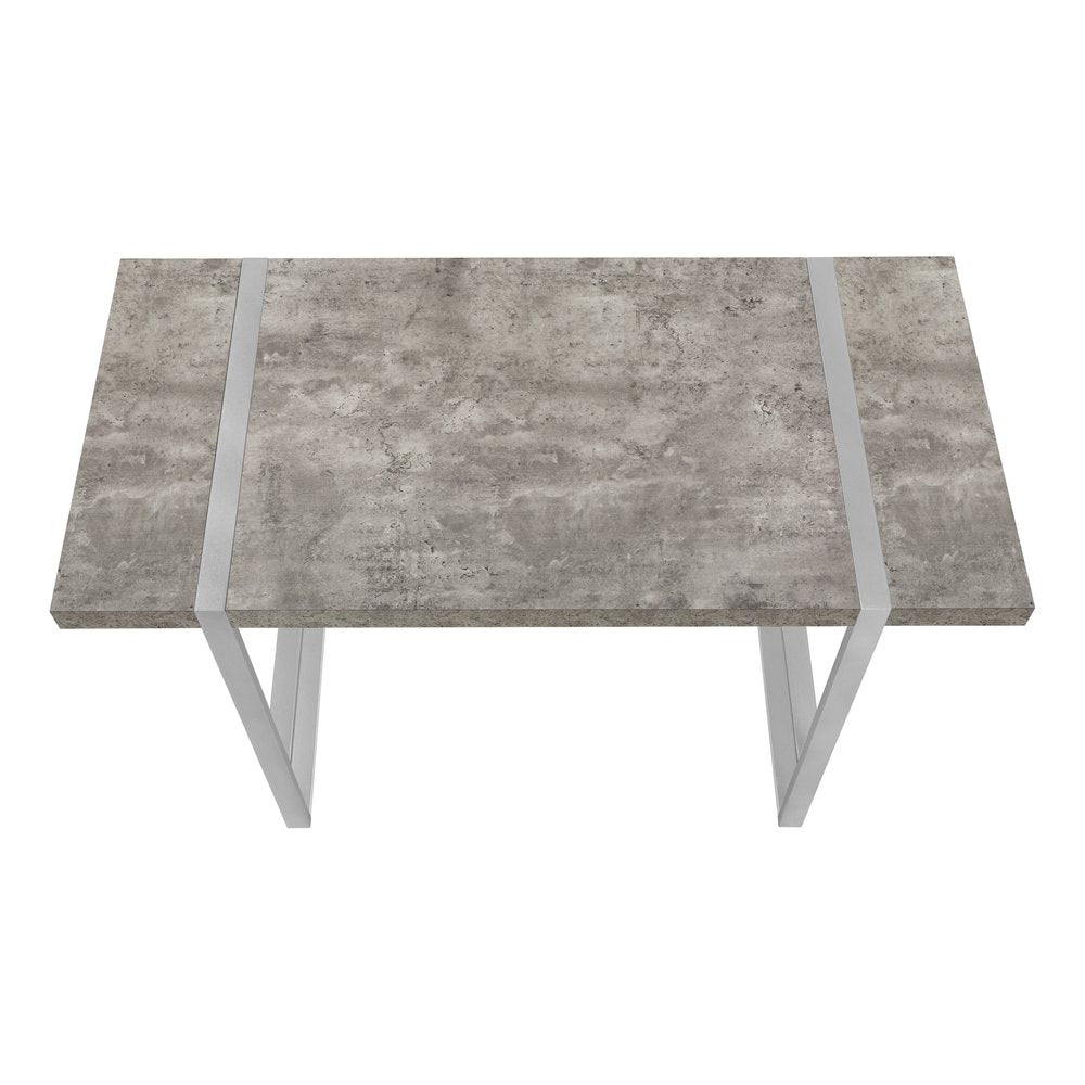 49" Gray and Silver Computer Desk HomeRoots