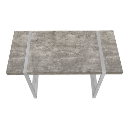 49" Gray and Silver Computer Desk HomeRoots