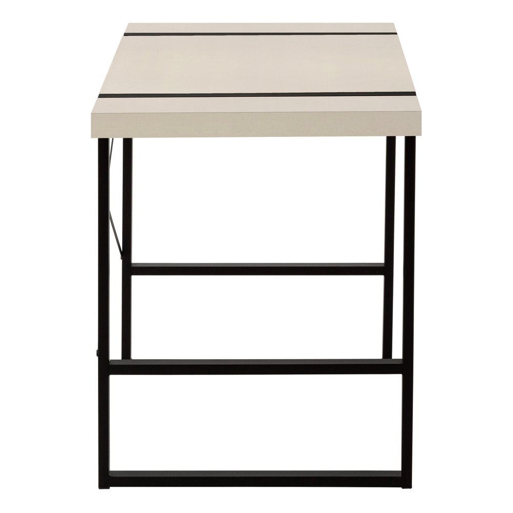 49" Taupe and Black Computer Desk HomeRoots