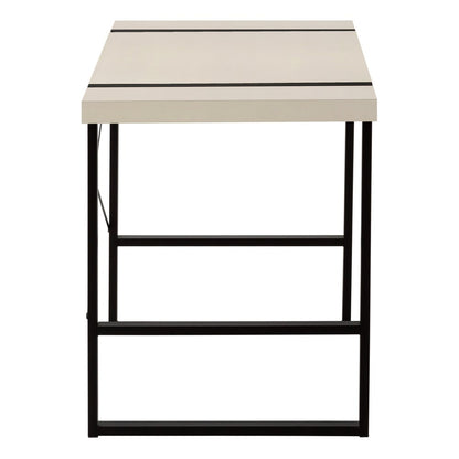 49" Taupe and Black Computer Desk HomeRoots