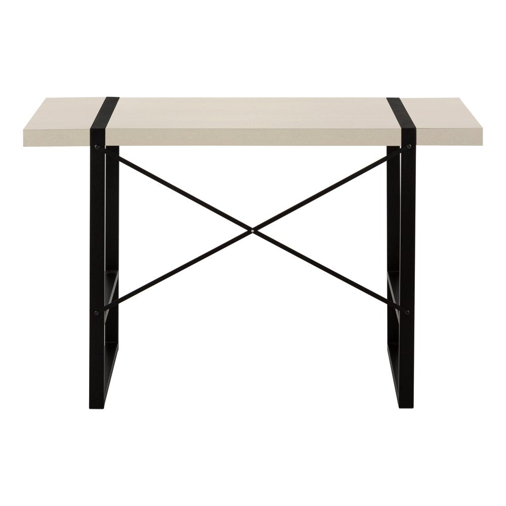 49" Taupe and Black Computer Desk HomeRoots