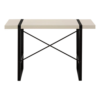 49" Taupe and Black Computer Desk HomeRoots