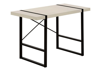 49" Taupe and Black Computer Desk HomeRoots