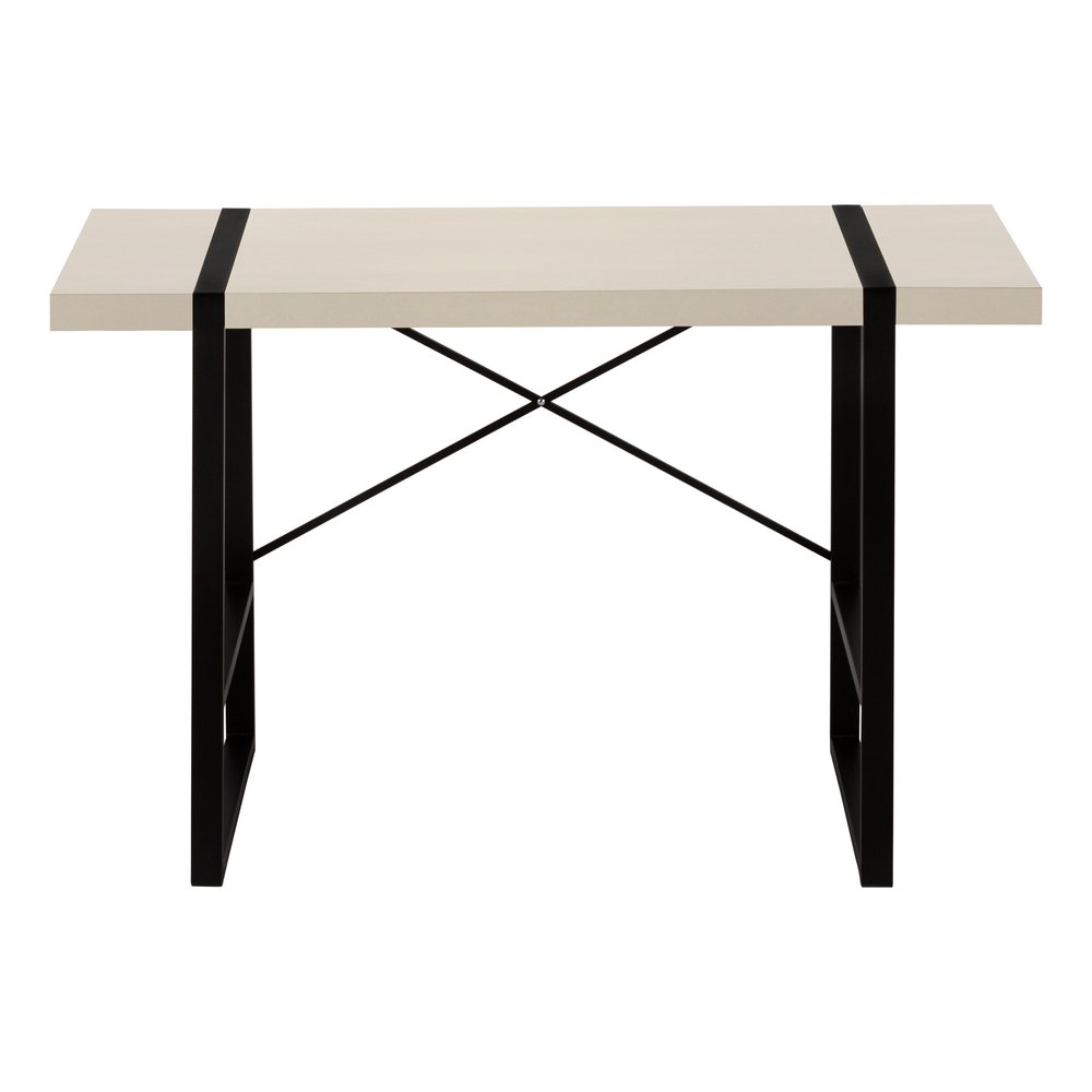 49" Taupe and Black Computer Desk HomeRoots
