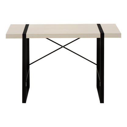 49" Taupe and Black Computer Desk HomeRoots
