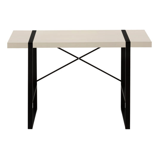 49" Taupe and Black Computer Desk HomeRoots