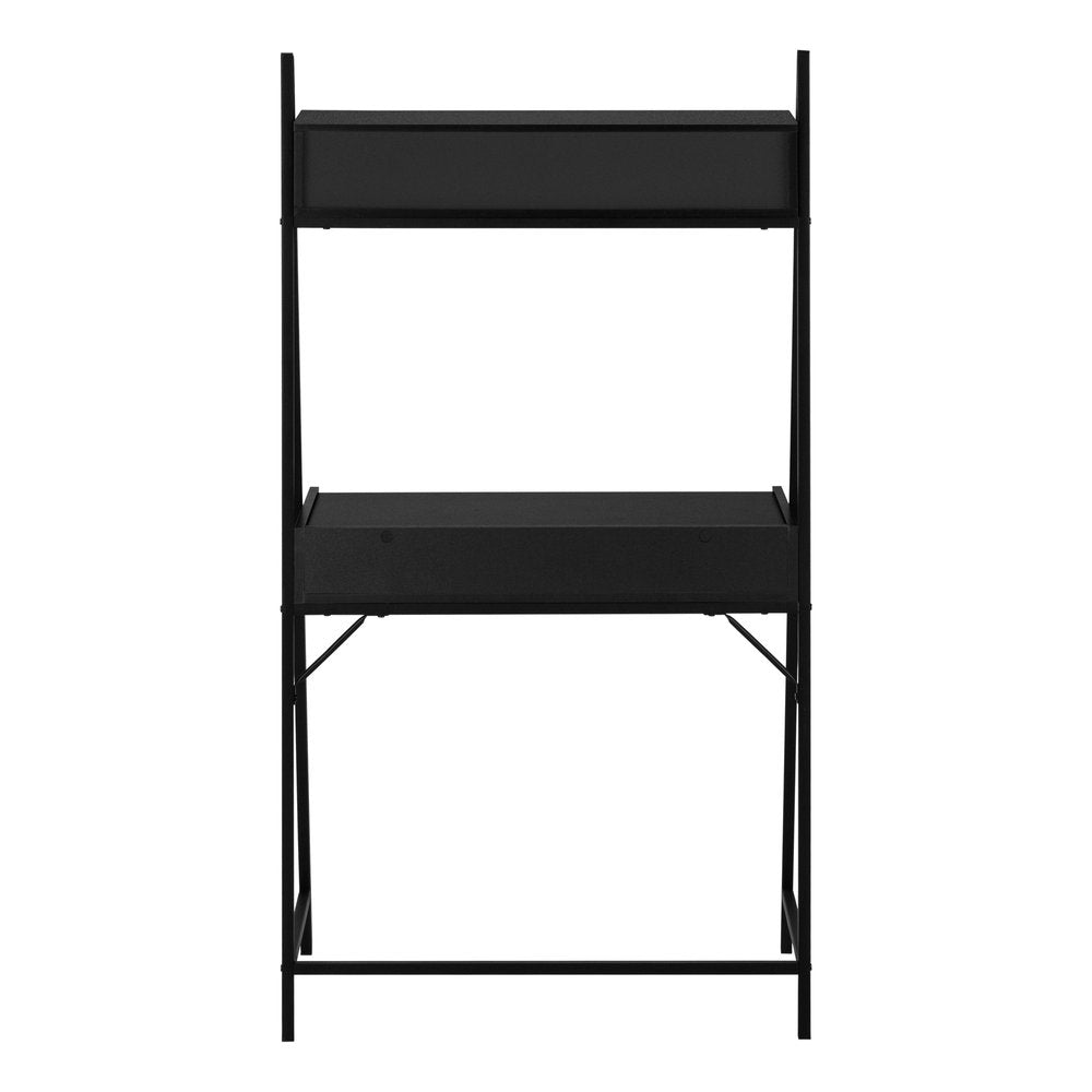32" Black Computer Desk With Four Drawers HomeRoots
