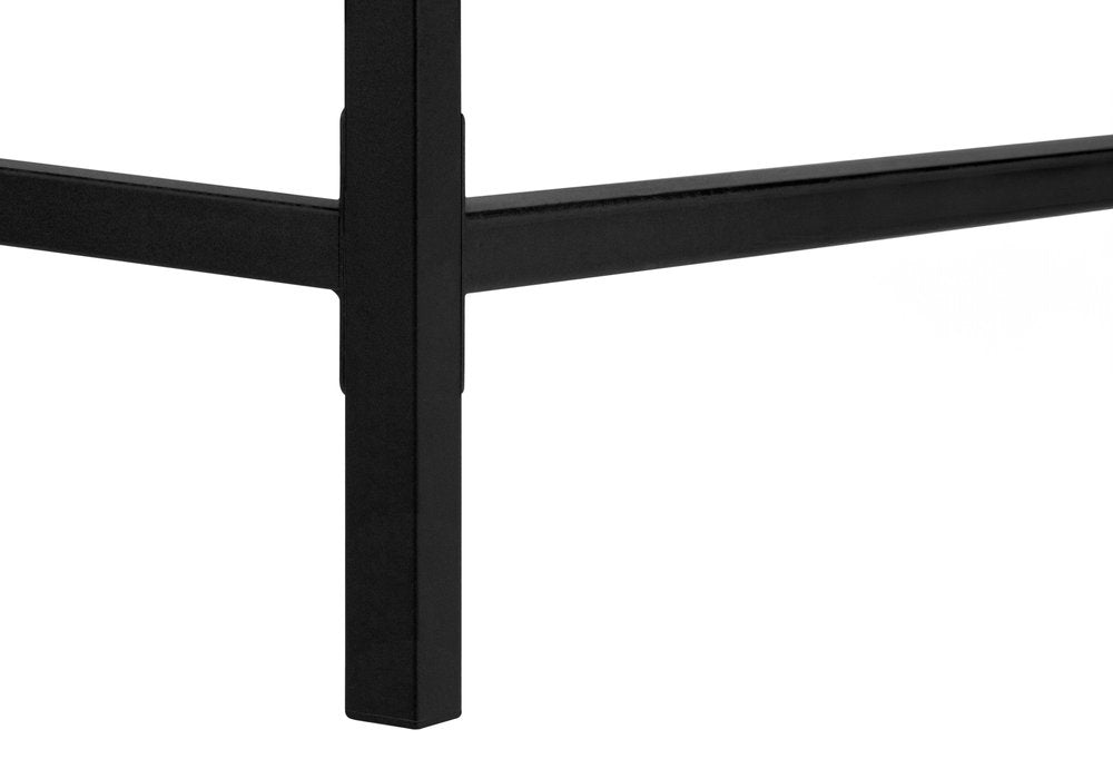 47" Taupe and Black Wood and Metal H-Shape Computer Desk With Two Drawers — view 9