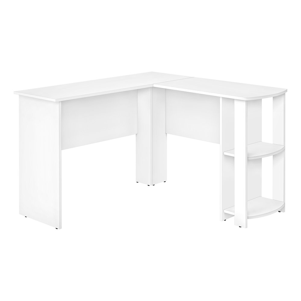 47" White Wood Corner Computer Desk — view 7