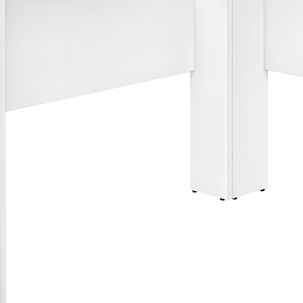 47" White Wood Corner Computer Desk — view 5