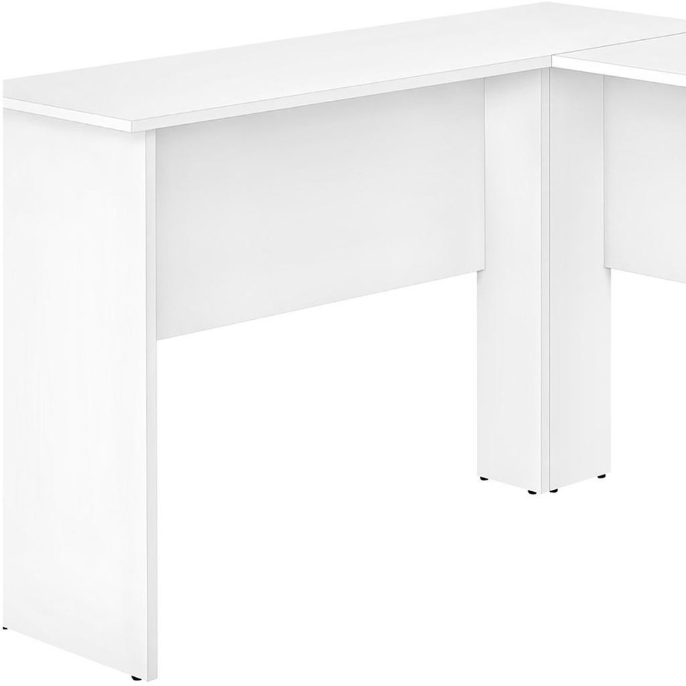 47" White Wood Corner Computer Desk — view 6