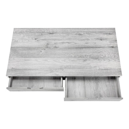 47" Gray and Black Wood and Metal H-Shape Computer Desk With Two Drawers HomeRoots