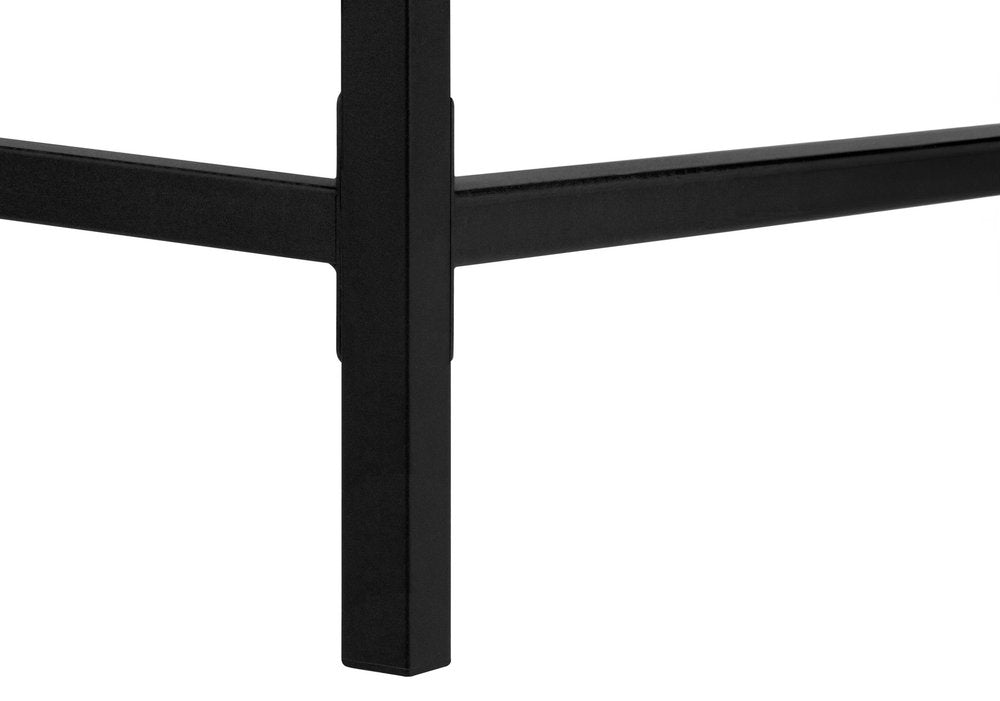 47" Gray and Black Wood and Metal H-Shape Computer Desk With Two Drawers — view 9