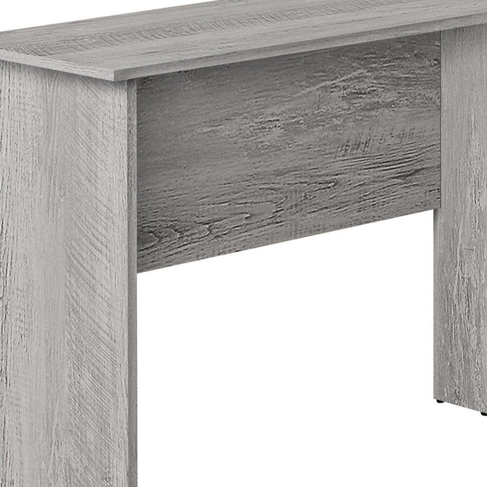 47" Gray Wood Corner Computer Desk — view 5