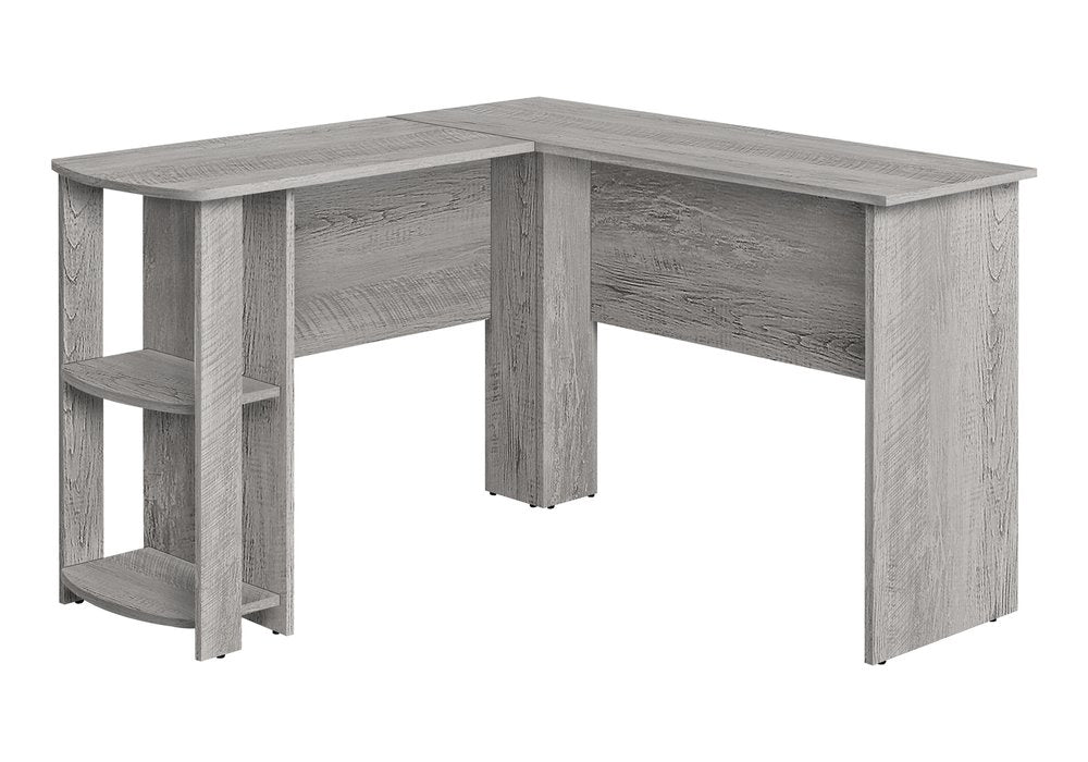 47" Gray Wood Corner Computer Desk — view 6