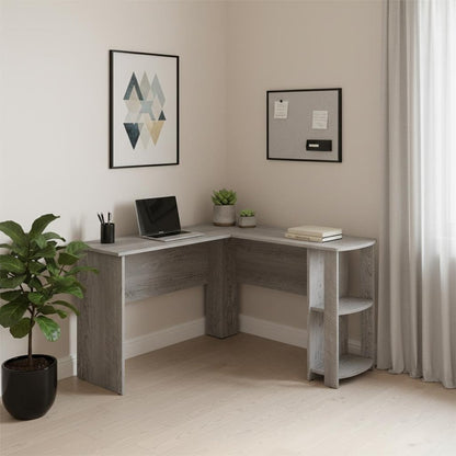 47" Gray Wood Corner Computer Desk