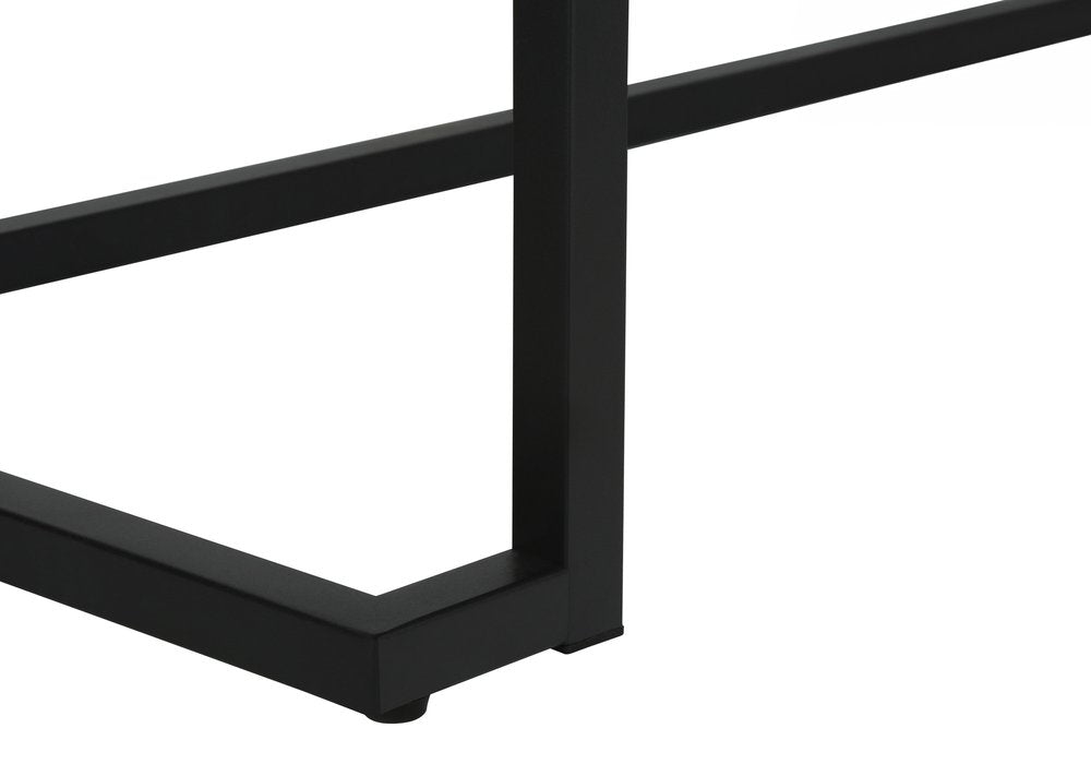 42" Gray and Black Wood and Metal Sled Computer Desk HomeRoots