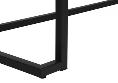 42" Gray and Black Wood and Metal Sled Computer Desk HomeRoots