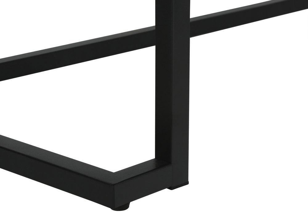 42" White and Black Wood and Metal Sled Computer Desk — view 10