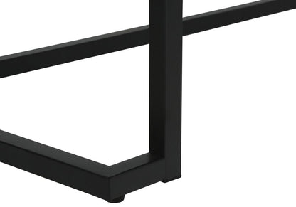 42" White and Black Wood and Metal Sled Computer Desk HomeRoots