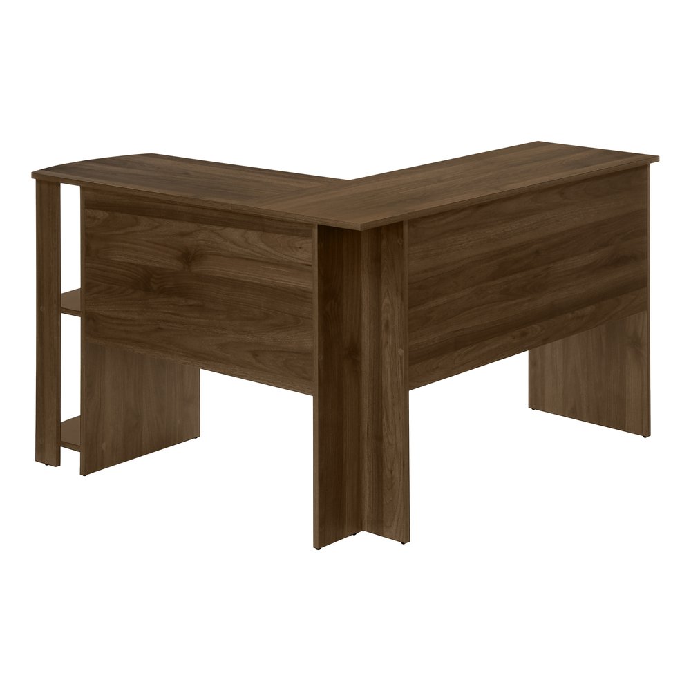 47" Brown Wood Corner Computer Desk — view 3