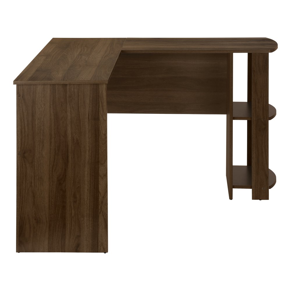 47" Brown Wood Corner Computer Desk — view 4