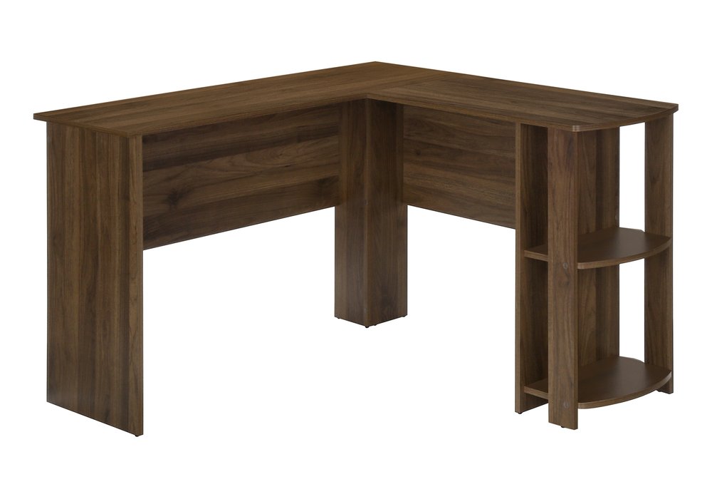47" Brown Wood Corner Computer Desk