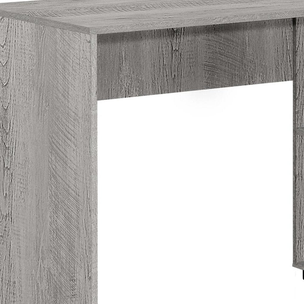 46" Gray Wood L Shape Computer Desk — view 4