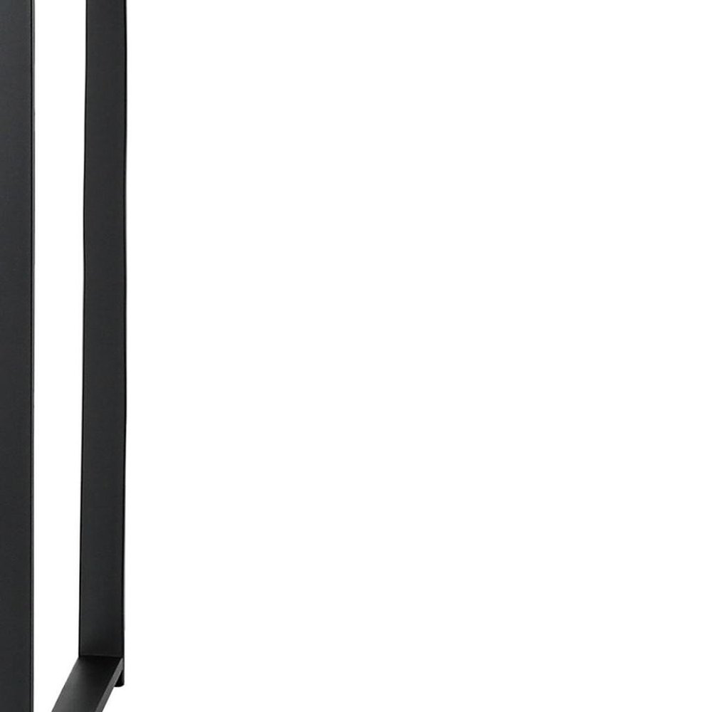47" Gray and Black Wood and Metal Sled Computer Desk — view 9