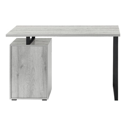 47" Gray and Black Wood and Metal Sled Computer Desk HomeRoots