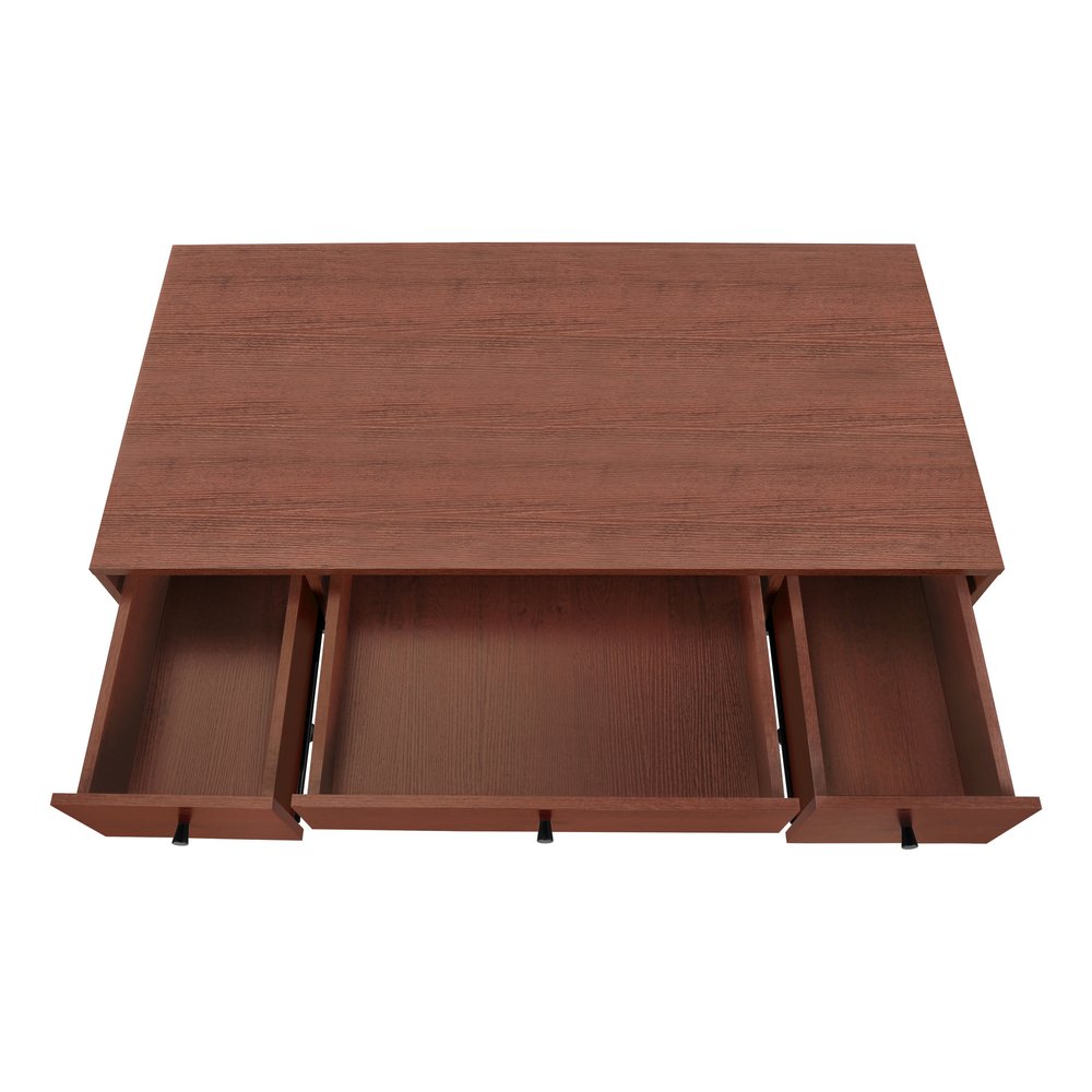 47" Brown and Black Computer Desk With Three Drawers HomeRoots