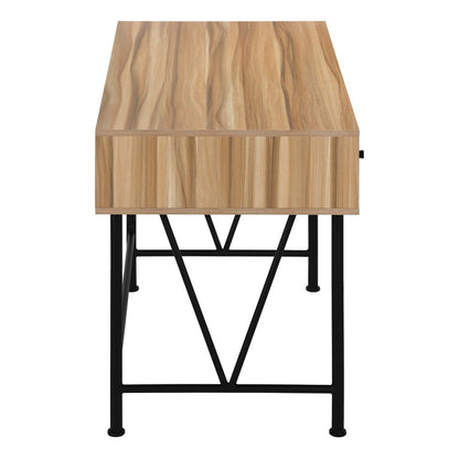 47" Brown and Black Computer Desk With Three Drawers HomeRoots