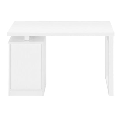 47" White Computer Desk With Three Drawers HomeRoots