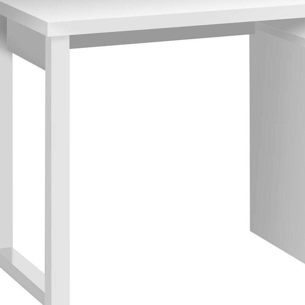 47" White Computer Desk With Three Drawers HomeRoots