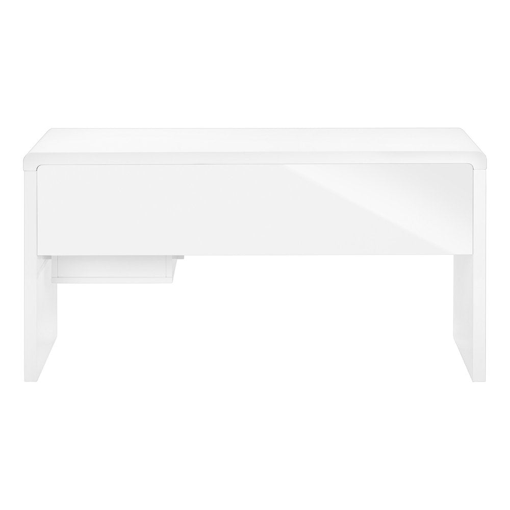 60" White Computer Desk With Two Drawers HomeRoots