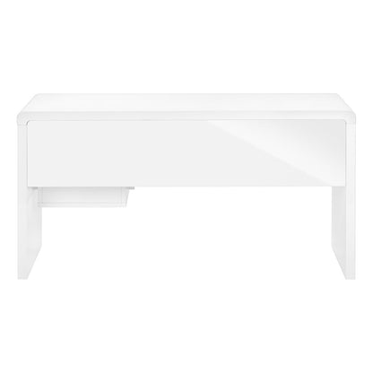 60" White Computer Desk With Two Drawers HomeRoots