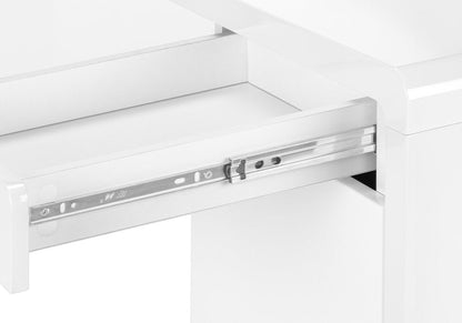 60" White Computer Desk With Two Drawers HomeRoots