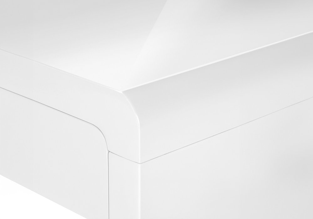 60" White Computer Desk With Two Drawers HomeRoots
